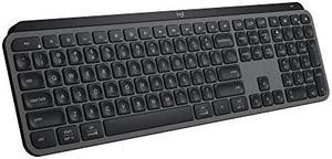 Logitech MX Keys S Wireless Keyboard Low Profile Quiet Typing Backlighting Bluetooth USB C Rechargeable for Windows PC Linux Chrome Mac  Graphite  With Free Adobe Creative Cloud Subscription