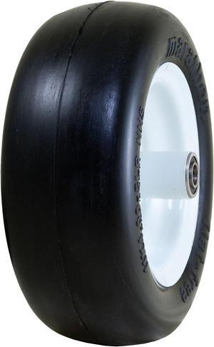 Marathon 11x4.00-5" Flat Free Lawnmower Tire on Wheel, 5" Hub, 1/2" Bearings