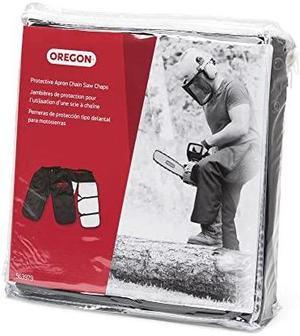 Oregon Chaps Protective Chainsaw Apron, Saw Chain Trouser Covers for Cutting and Logging, 8 Layers Lightweight Material, Breathable and Adjustable, One Size Fits All, Black (563979)