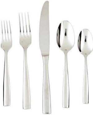 Fortessa Lucca 18/10 Stainless Steel Flatware Set, Service for 1, 5-Piece