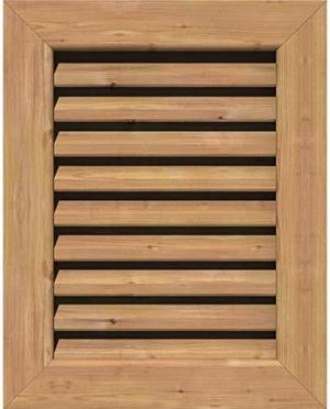 Ekena Millwork GVWVE12X1801SFUWR Gable Vents 12"W x 18"H (17"W x 23"H Frame Size) Unfinished Western Red Cedar