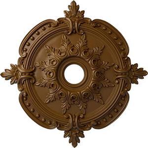 28 3/8"OD x 3 3/4"ID x 1 5/8"P Benson Classic Ceiling Medallion (Fits Canopies up to 6 1/2"), Hand-Painted Smokey Topaz