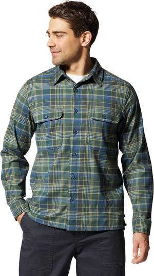 Mountain Hardwear Mens Standard One Long Sleeve Shirt Black Spruce Another Voyage Plaid Small
