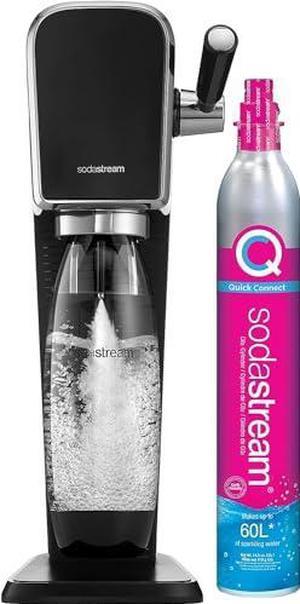 SodaStream Art Sparkling Water Maker With CO2 Cylinder And 1L Dishwasher Safe Bottle, Black