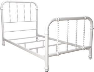 DHP Jenny Lind Metal Bed, Twin, White