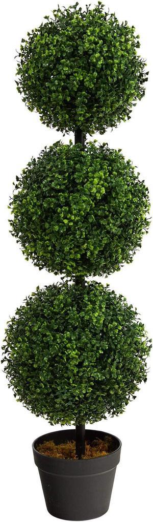 3ft. Boxwood Triple Ball Topiary Artificial Tree (Indoor/Outdoor)