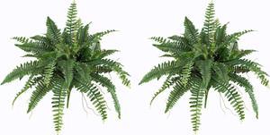 Nearly Natural 6032-S2 40 Boston Fern (Set of 2), 2 Piece, Green