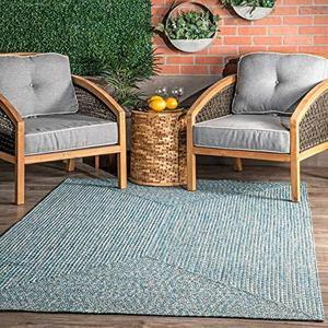 nuLOOM Wynn Braided Indoor/Outdoor Area Rug, 4x6, Aqua