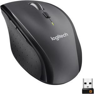 Logitech M705 Marathon Wireless Mouse, 2.4 GHz USB Unifying Receiver, 1000 DPI, 5-Programmable Buttons, 3-Year Battery, Compatible with PC, Mac, Laptop, Chromebook - Black