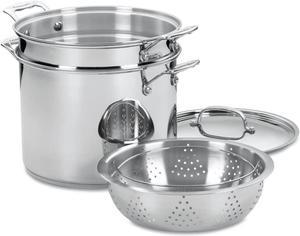 Cuisinart 77-412 Chef's Classic Stainless 4-Piece 12-Quart Pasta/Steamer Set,Stainless Steel