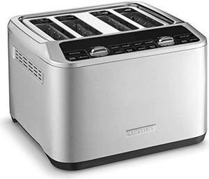 Cuisinart CPT-540C 4-Slice Lever less Motorized Toaster, 7-shade settings, 4 MemorySet feature, Stainless Steel