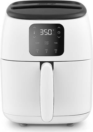 DASH Tasti-Crisp Electric Air Fryer Oven, 2.6 Qt., White  Compact Air Fryer for Healthier Food in Minutes, Ideal for Small Spaces - Auto Shut Off, Digital, 1000-Watt