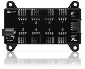 NV-FH2, 8 Channel Fan Hub for 5V, 12V, and 24V fans, up to 60W Total with Optional 5.5mm Barrel Connector Power Supply (Black) NV-FH2, 8 Channel Fan Hub for 5V, 12V, and 24V fans, up to 60W Total with Optional 5.5mm Barrel Connector Power Supply (Black)