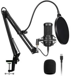 Aokeo AK-60 Professional USB Streaming Podcast PC Microphone with AK-35 Suspension Scissor Arm Stand, Shock Mount, Pop Filter, Foam Cover, for Skype, Youtuber, Karaoke, Gaming, Recording, 2 pack Aokeo AK-60 Professional USB Streaming Podcast PC Microphone with AK-35 Suspension Scissor Arm Stand, Shock Mount, Pop Filter, Foam Cover, for Skype, Youtuber, Karaoke, Gaming, Recording, 2 pack
