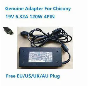 19V 6.32A 120W 4PIN Chicony A11-120P1A A120A016L Power Supply AC Adapter For Monitor Laptop Charger 19V 6.32A 120W 4PIN Chicony A11-120P1A A120A016L Power Supply AC Adapter For Monitor Laptop Charger