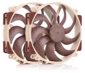 Noctua NF-A14x25r G2 PWM Sx2-PP, Push-Pull Set of two Premium-Quality Quiet 140mm PC Fans (Brown) Noctua NF-A14x25r G2 PWM Sx2-PP, Push-Pull Set of two Premium-Quality Quiet 140mm PC Fans (Brown)
