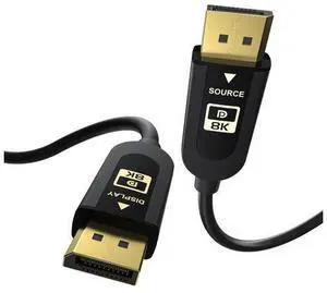 FIBBR Certified Fiber Optic DisplayPort 2.1 Cable,DP2.1 Cable 80Gbps Video Display Port Cord Supports 16K@60Hz, 10K@60Hz, 8K@60Hz, 4K@165Hz, HDR, HDCP 2.2, 3D, ARC (9.84FT/3M) FIBBR Certified Fiber Optic DisplayPort 2.1 Cable,DP2.1 Cable 80Gbps Video Display Port Cord Supports 16K@60Hz, 10K@60Hz, 8K@60Hz, 4K@165Hz, HDR, HDCP 2.2, 3D, ARC (9.84FT/3M)