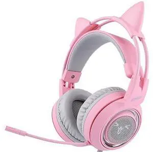 SOMIC G951 Pink Cat Headphones Virtual 7.1 Noise Cancelling Gaming Headphone Vibration Led Usb Headset Girl Headsets For Pc SOMIC G951 Pink Cat Headphones Virtual 7.1 Noise Cancelling Gaming Headphone Vibration Led Usb Headset Girl Headsets For Pc