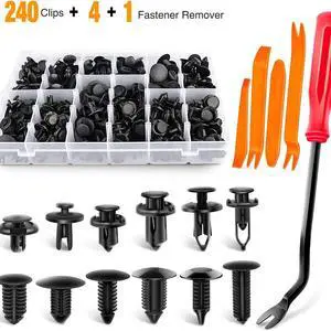 240PCS bumper fixing clips, automotive plastic rivets, fasteners, push fasteners, automatic sales multi-specification sets