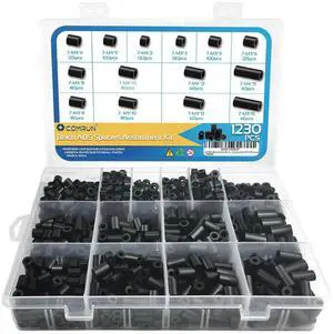 1230 pieces of power socket ABS gaskets, multi-specification M3 4 switch sockets, threaded combination, cross-border set box 1230 pieces of power socket ABS gaskets, multi-specification M3 4 switch sockets, threaded combination, cross-border set box