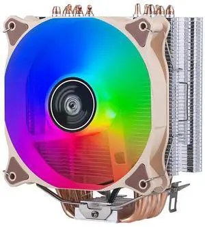 Desktop 12th generation 6 copper tube CPU cooler 12CM with light CPU fan 1150 pins B85 motherboard 4 pins 1366
XF-1260-12CM buckle 6 copper tubes -4 pins temperature control - Orange frame orange leaf