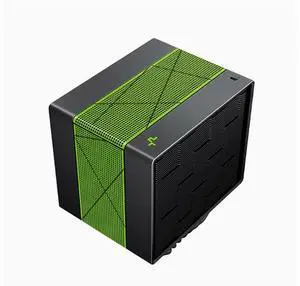 Jiu Zhou feng sheng Asassin 4S green air-cooling CPU cooler for desktop computer, featuring a fan for heat dissipation.lt supports1851. Jiu Zhou feng sheng Asassin 4S green air-cooling CPU cooler for desktop computer, featuring a fan for heat dissipation.lt supports1851.