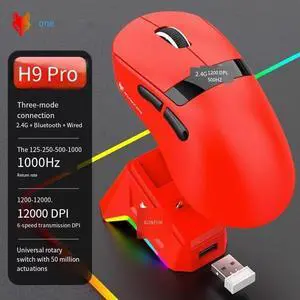 Shuan Yin Huo H9PRO wireless Bluetooth computer mouse, gaming, office, three-mode wired PAW331l notebook, CF Shuan Yin Huo H9PRO wireless Bluetooth computer mouse, gaming, office, three-mode wired PAW331l notebook, CF