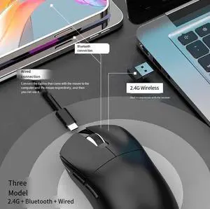 Shuan Yin Huo H8 gaming mouse, professional esports long-lasting PAW3311 lightweight ergonomics three-mode wireless mouse