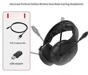 HyperX Hurricane Wireless Light Edition Over-Ear Bluetooth 2.4G Gaming Headphones Wireless Microphone