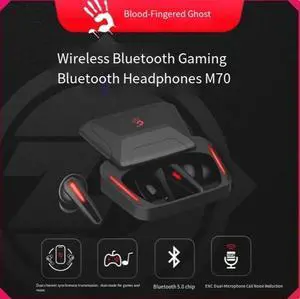 Double Flying Swallow M70 True Wireless Bluetooth In-Ear Headphones LongBattery Life, Noise Reduction, Blood Hand Phantom Gaming, eSports, No Latency Double Flying Swallow M70 True Wireless Bluetooth In-Ear Headphones LongBattery Life, Noise Reduction, Blood Hand Phantom Gaming, eSports, No Latency