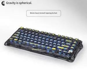 Gravity Planet Breakout 75 Mechanical Keybo ard Transparent Wireless Tri-mode Gaming Dedicated Computer for BoysBluetooth
