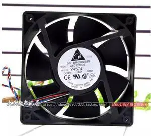 DeltaAFC1212DE-12038-12V-1.6A-12CM-High-velocity, high-flow,temperature-controlled PWM fan
