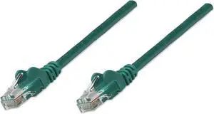 Intellinet Network Cable, Cat6, UTP, RJ45 Male / RJ45 Male, 0.6 m (2 ft.), Green