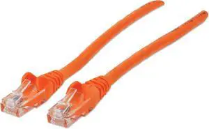 Intellinet Network Cable, Cat6, UTP, RJ45 Male / RJ45 Male, 0.6 m (2 ft.), Orange