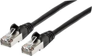 Intellinet Cat6a S/FTP Network Patch Cable, 100 ft., Black, 10G, 500 MHz, 100% Copper, 26 AWG, RJ45, Stranded, Snag-free, Gold-plated Contacts