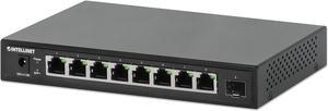 Intellinet 9-Port Switch with 8 x 2.5G Ethernet Ports and 1 SFP+ Uplink, Eight 10/100/1000/2500 Mbps RJ45 Ports, One 10G SFP+ Open Slot, Unmanaged, Desktop Format, Wall-mount Option