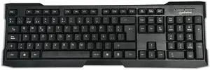 MANHATTAN Teclado USB Mejorado con Distribución en Español | Escritura Silenciosa, Diseño Ergonómico, Duradero, Compatible con Windows - 181242