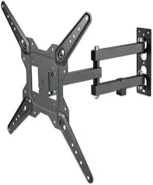 Manhattan Full Motion TV Wall Mount - Articulating Arm for 23-55 TVs, Space-Saving Design, +90° Swivel & Cable Management, Durable Steel - 462624