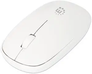 MANHATTAN Wireless Mouse, 2.4G with USB-A Plug Slim Portable Computer Mouse with Nano Receiver for PC, Laptop, Computer, Notebook (White) - 190329 MANHATTAN Wireless Mouse, 2.4G with USB-A Plug Slim Portable Computer Mouse with Nano Receiver for PC, Laptop, Computer, Notebook (White) - 190329
