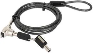 Manhattan Keyed Laptop Lock -with Long 6 ft Security Cable, Strong Cut Resistant Steel, 2 Keys Included - for Computer, Notebook, Displays, Projector  Lifetime Mfg Warranty- 440486