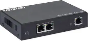 Intellinet 2-Port Gigabit Ultra PoE Extender, Adds up to 100 m (328 ft.) to PoE Range, PoE++ Power Budget 60 W, Two PSE Ports with 30 W Output Each, IEEE 802.3bt (4PPoE) Compliant, Metal Housing