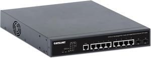 Intellinet 10-Port L2+ Fully Managed PoE++ Switch with 8 Gigabit Ethernet Ports and 2 SFP Uplinks |2 x 90 W IEEE 802.3bt (4PPoE) Ports, 6 x 30 W IEEE 802.3at Ports | 242 W PoE Power Budget