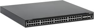 Intellinet 54-Port L3 Fully Managed PoE+ Switch with 48 Gigabit Ethernet Ports and 6 SFP+ Uplinks, 850W, PoE Management, Self-Healing Networks, PD Alive, PoE Watchdog