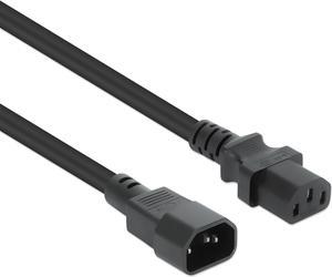 Power Extension Cord C13 to C14, 6 ft. | 15 A, 125 V, 14 AWG, UL Listed, VW-1 Fire Rating, For PDU, Network, Computer, Monitor, Printer and More, Black Power Extension Cord C13 to C14, 6 ft. | 15 A, 125 V, 14 AWG, UL Listed, VW-1 Fire Rating, For PDU, Network, Computer, Monitor, Printer and More, Black