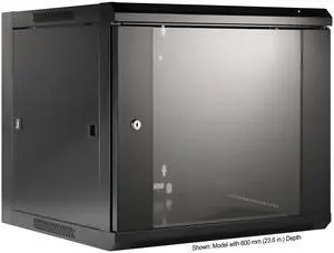 Intellinet 19" Wallmount Cabinet, 9U, 450 mm (17.7 in.) Depth, Flat Pack, Black - OEM