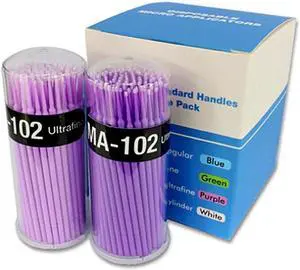 100 Pcs/Set Durable Micro Disposable Eyelash Extension Applicators Mascara Brush Beauty Makeup Tools Purple