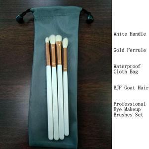 Professional Natural Goat Hair 4pcs Eye Makeup Brush Set with Waterproof Cloth Bag Beauty Makeup Tool