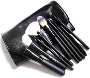 Reliable Quality Professional 10pcs Makeup Brush Set with Button PU Bag Beauty Makeup Tools