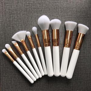 White 10pcs Makeup Brush Set Powder Eye brushes Beauty Makeup Tool