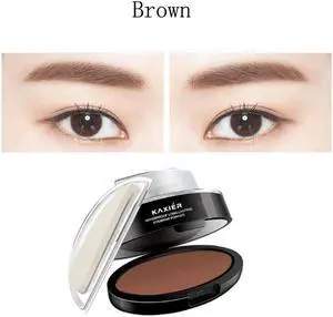 Easy to Wear Stamp Seal Waterproof Long-lasting Eyebrow Powder Pen Eye Makeup Brown